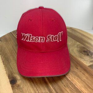 Wilson Staff Embroidered Red Golf Hat Cap Adjustable W/S